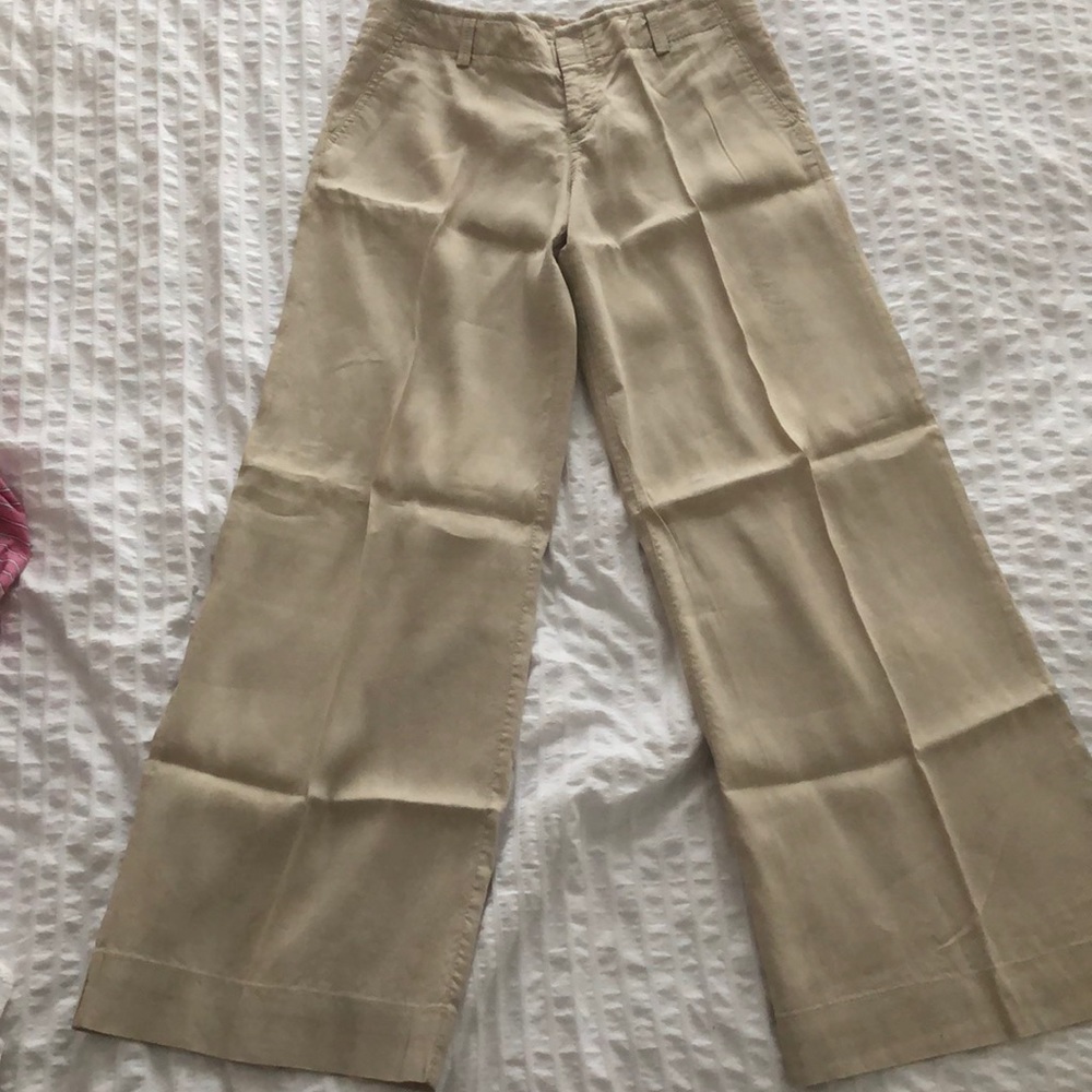 Ellie Tahari Flow-y Linen Blend Pants